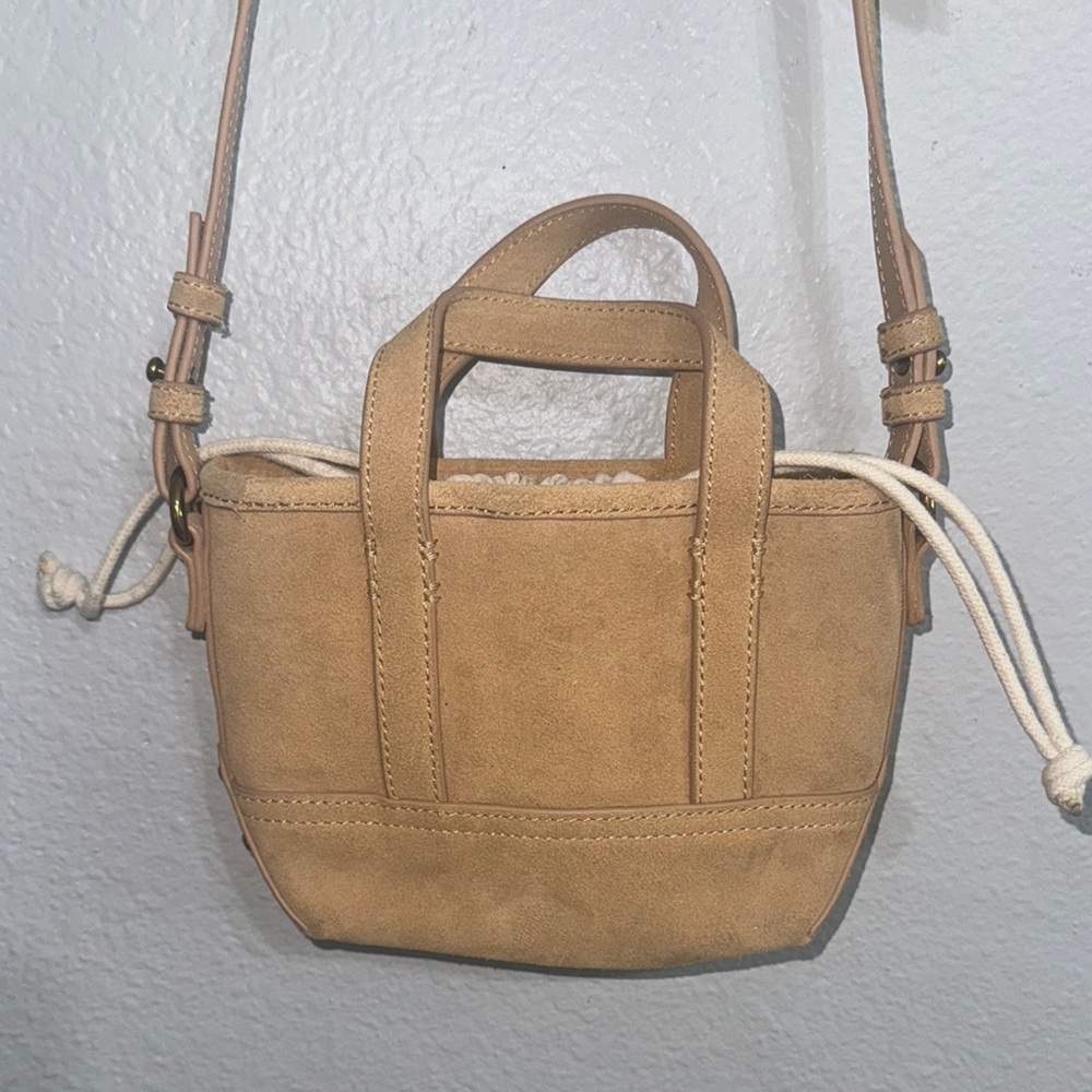 NWOT J.Crew Mini Montauke Tote Tan Suede Women's Bag